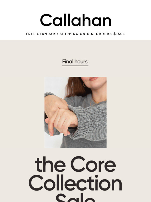 CORE ON SALE ENDS TONIGHT
