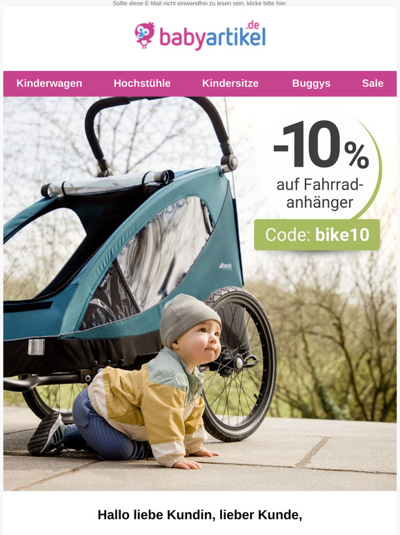 🚲 Spare 10 % auf Fahrradanhänger
