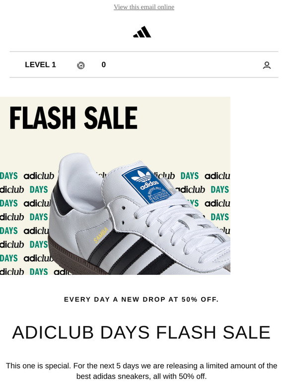 flash sale adidas