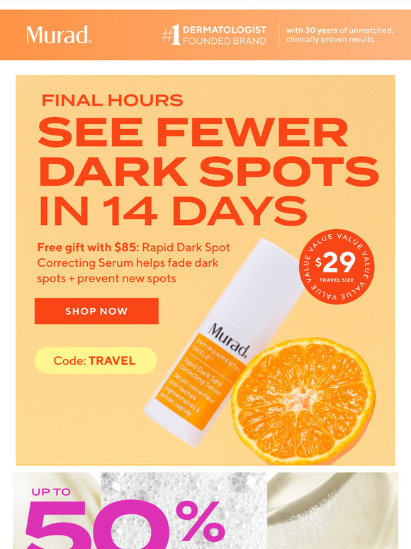 Final hours: Free Rapid Dark Spot Correcting Serum