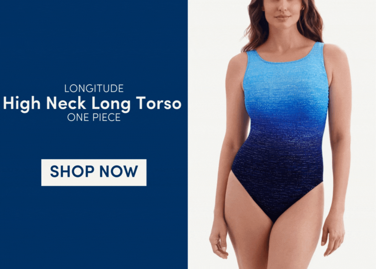 Twinkling Lights High Neck Long Torso One Piece Swimsuit
