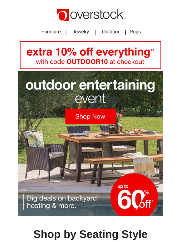 Get set for backyard parties with up to 60% off 😎