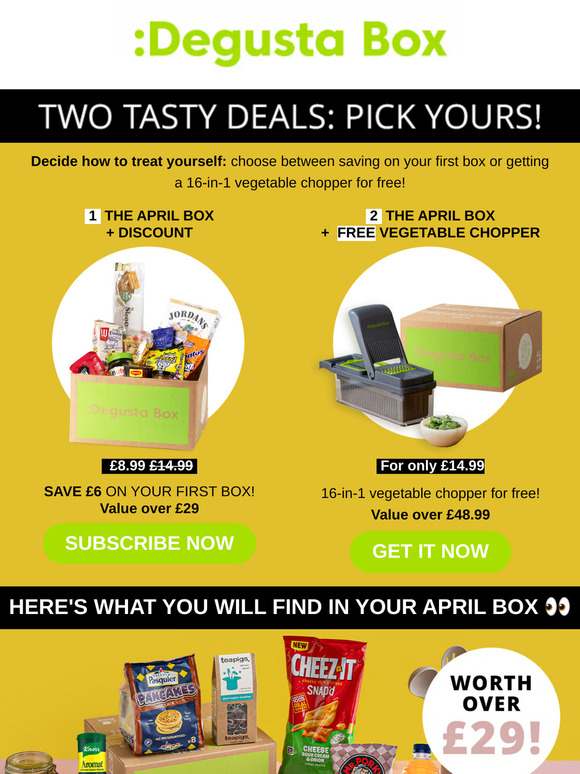 Save £6 or get a free vegetable chopper! 🥕