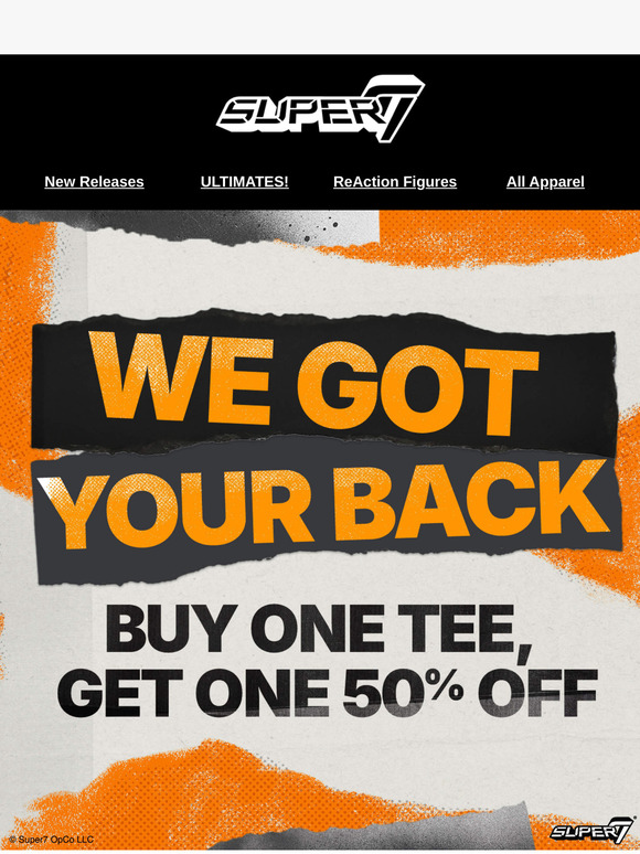 Limited Time: BOGO 50% Off Super7 Apparel!
