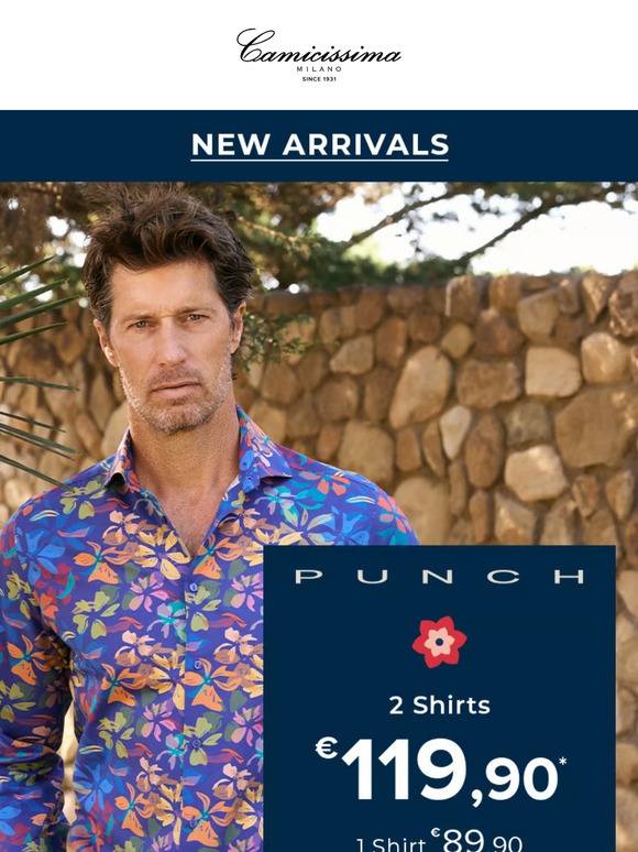 Scopri le nuove Camicie Punch in tutti i negozi Camicissima