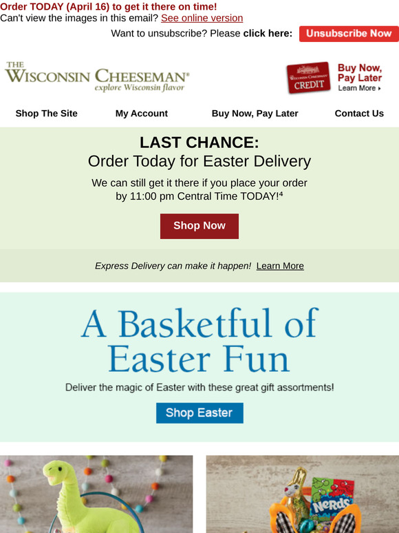 Last Day for Easter Delivery