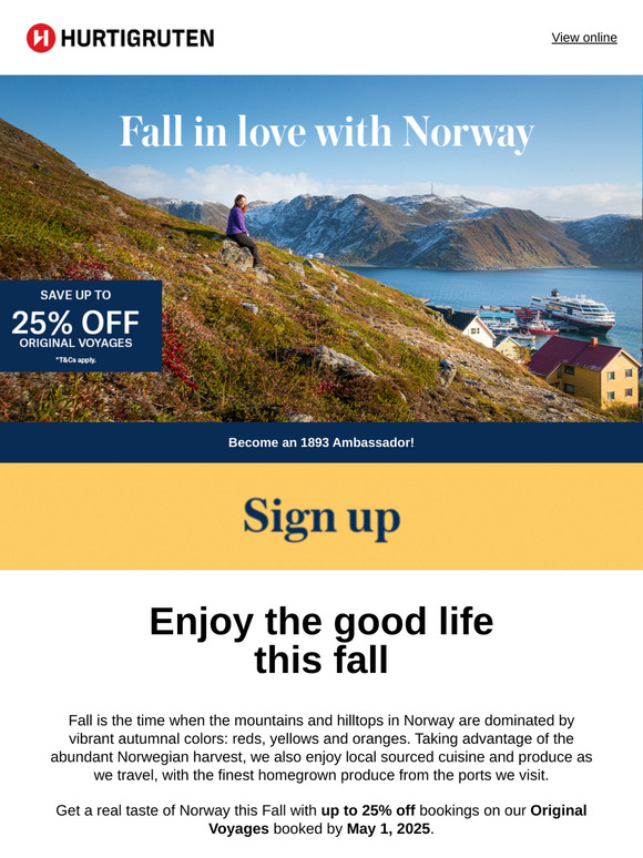 Experience Norway this fall - Save up to 25%