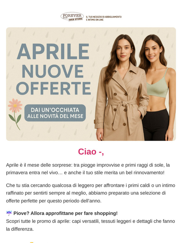 Aprile, tempo di novità (e di occasioni fashion!) 👗