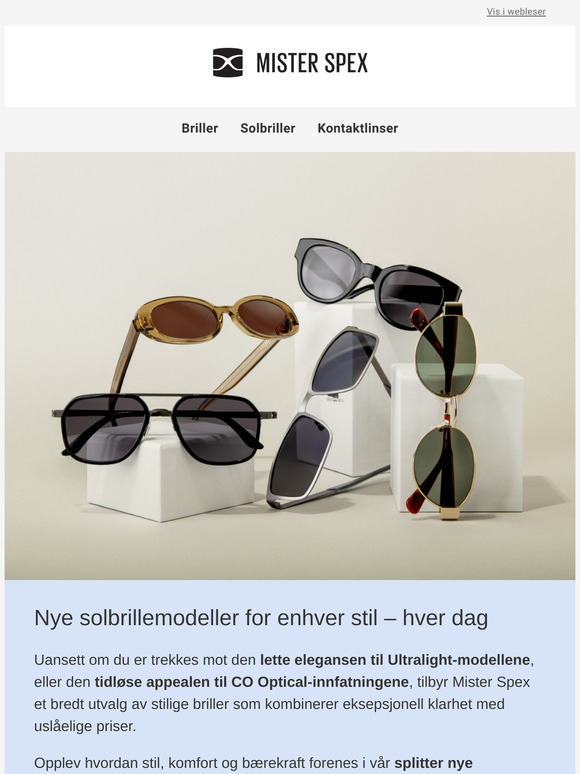 Nyhet: Vårt nyeste utvalg solbriller er her