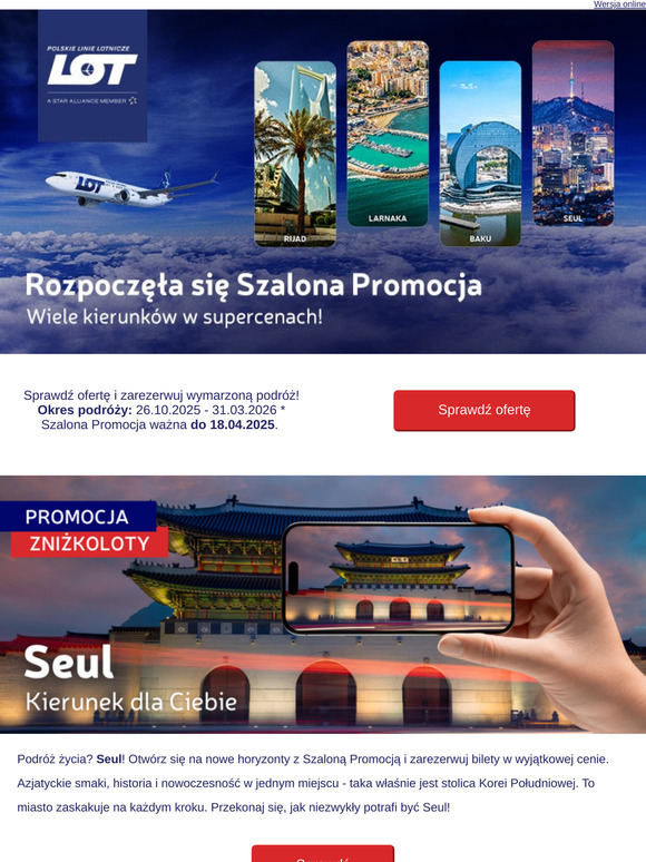 ✈️ Rozpoczęła się Szalona Promocja!
