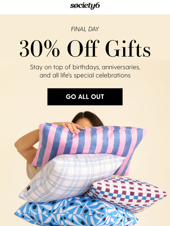 Final Day: 30% Off Gifts
