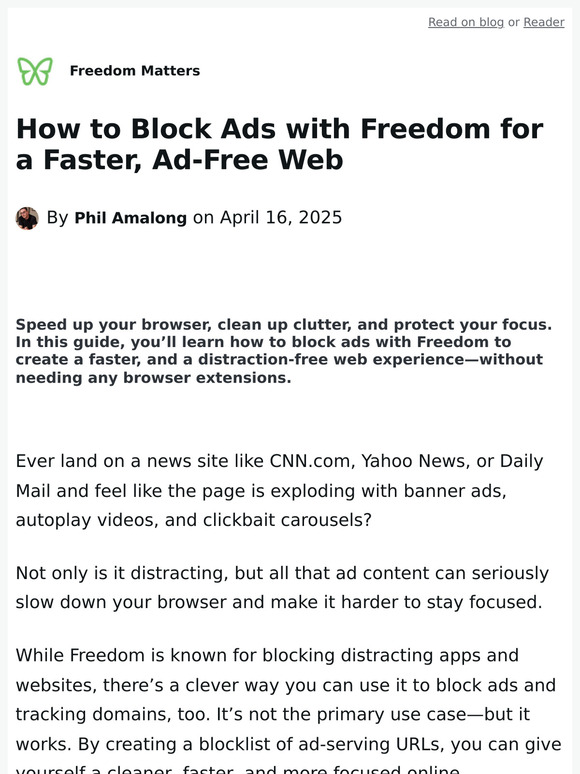 How to Block Ads with Freedom for a Faster, Ad-Free Web