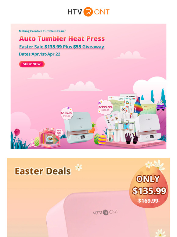 Egg-stra Savings On Tumbler Heat Press🐰