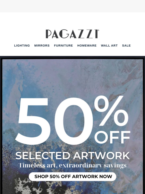 Bring your walls to life with 50% off selected art! 😍