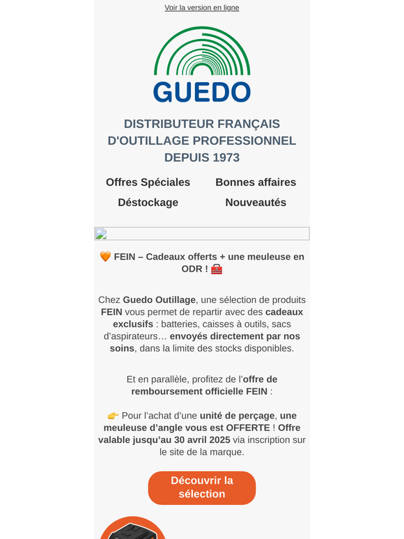 🎁 FEIN : Des cadeaux exclusifs à ne pas manquer !