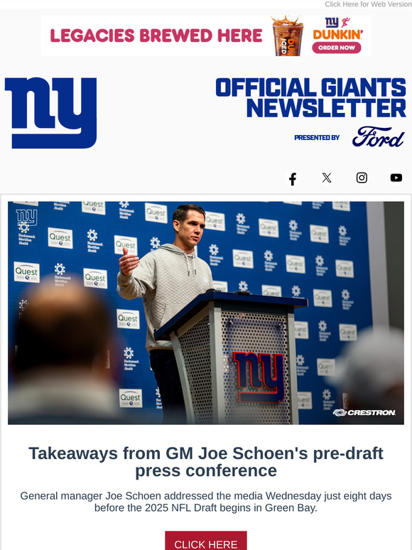 GM Joe Schoen speaks ahead of 2025 NFL Draft