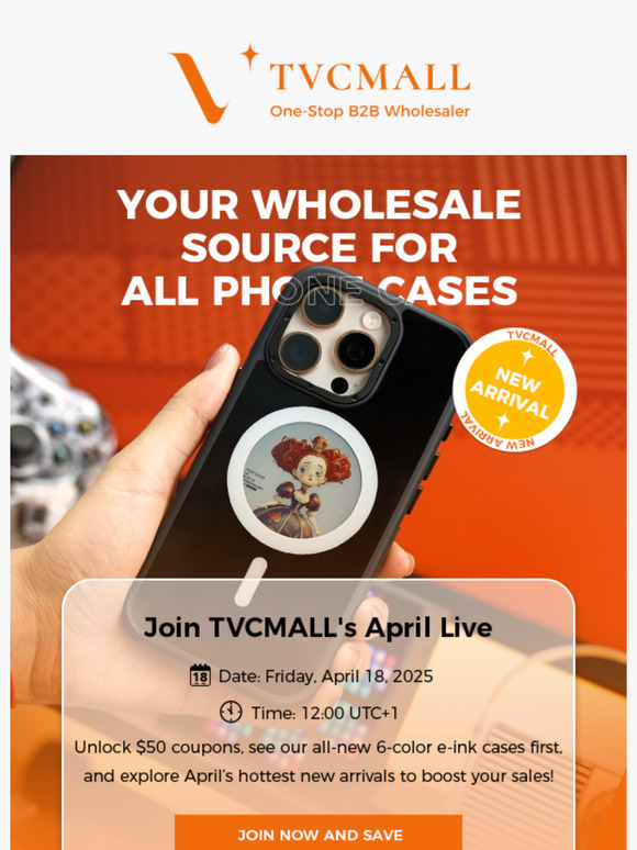 April Live Deals: Exclusive 6-Color Ink Cases + $50 Coupons!