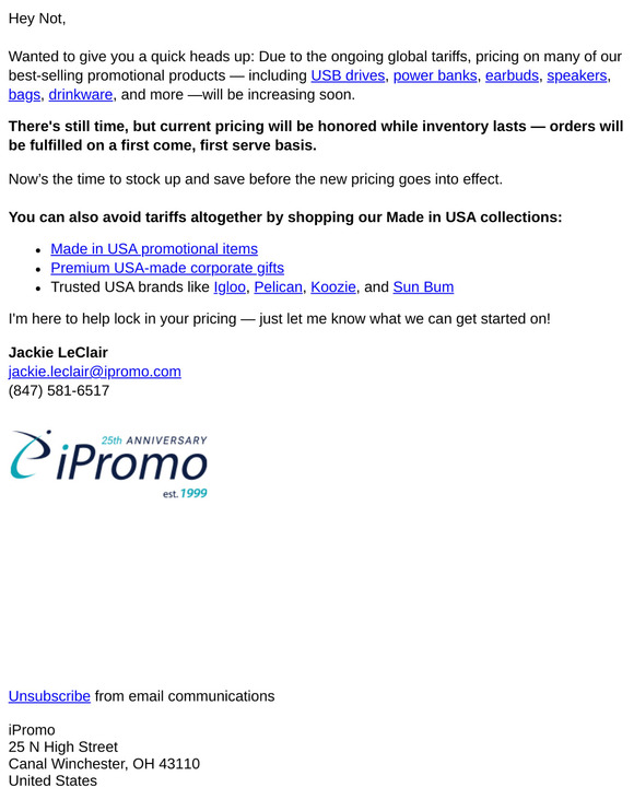 Tariff Relief