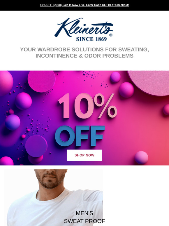 Daily Incontinence and Sweat Solutions - 10% OFF
