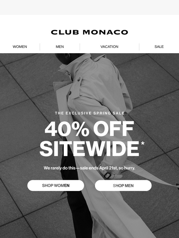 40% OFF sitewide starts NOW.
