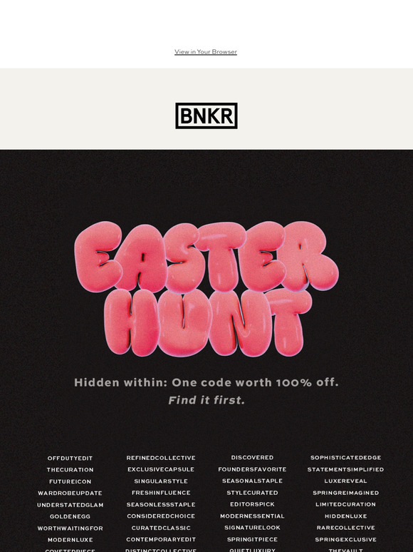 OUR EASTER HUNT IS LIVE