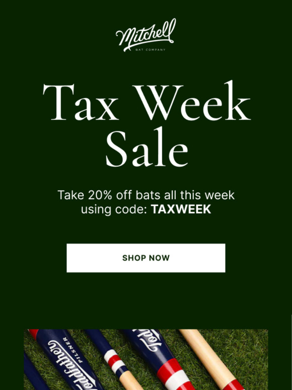 20% OFF Bats sale this week only.