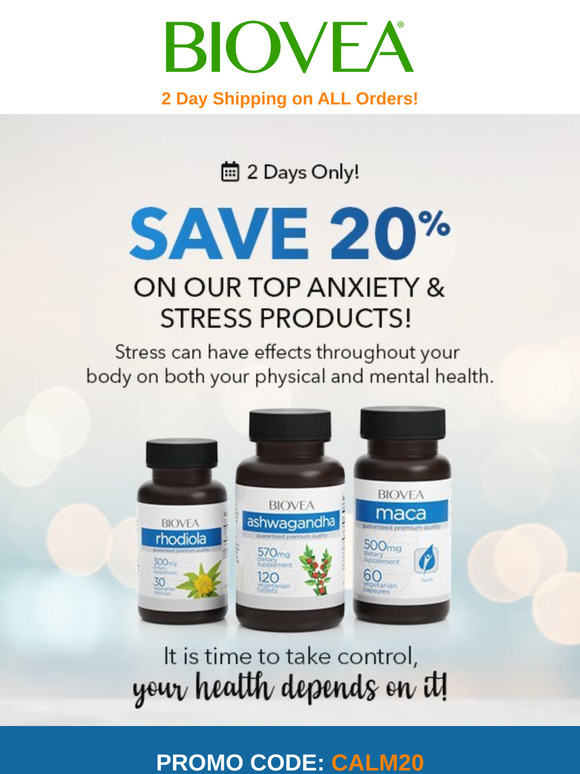 Relax your mind with 20% off Anxiety & Stress Support