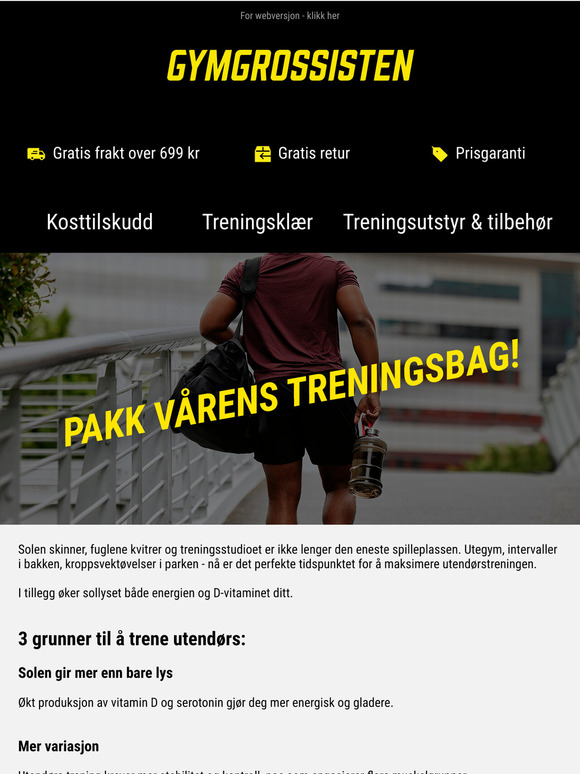 Pakk treningsbagen og få maks ut av vårtreningen!