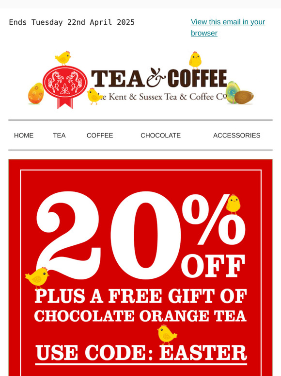 🐥 Easter Sale: 20% OFF + Free Tea Gift! 🐥