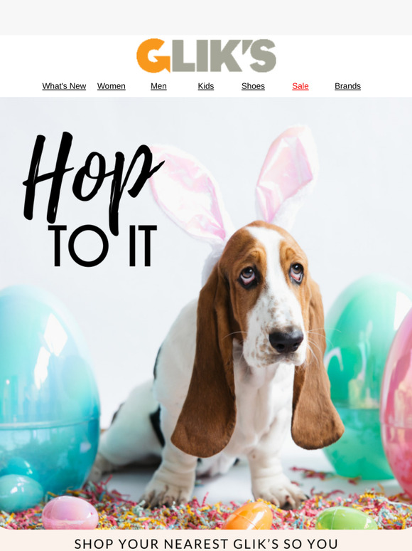 Hippity Hop on down to Glik's! 🐰