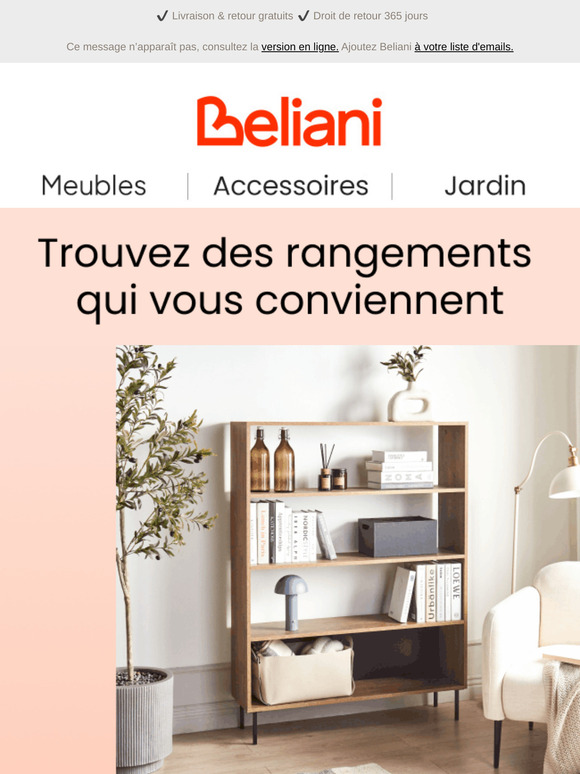 Trouvez des rangements qui vous conviennent