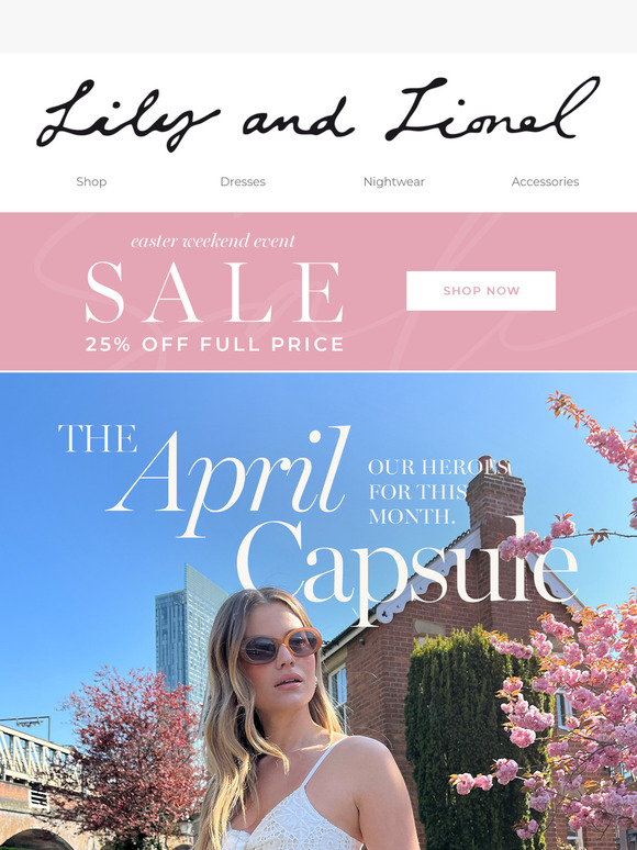 Shop 25% Off Sitewide | The April Capsule