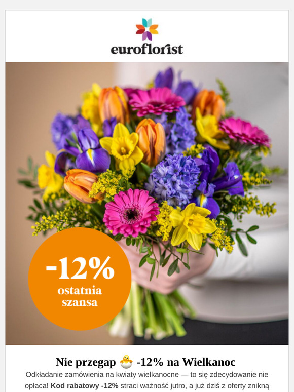 Jeszcze zdążysz 🌷 -12% na wszystkie kwiaty