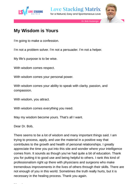 My Wisdom is Yours