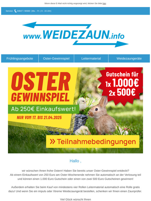 Jetzt beim Oster-Gewinnspiel mitmachen! 🐰🌷