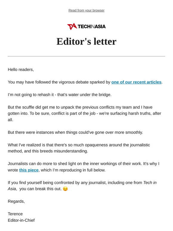 Editor’s letter: How to survive a journalist