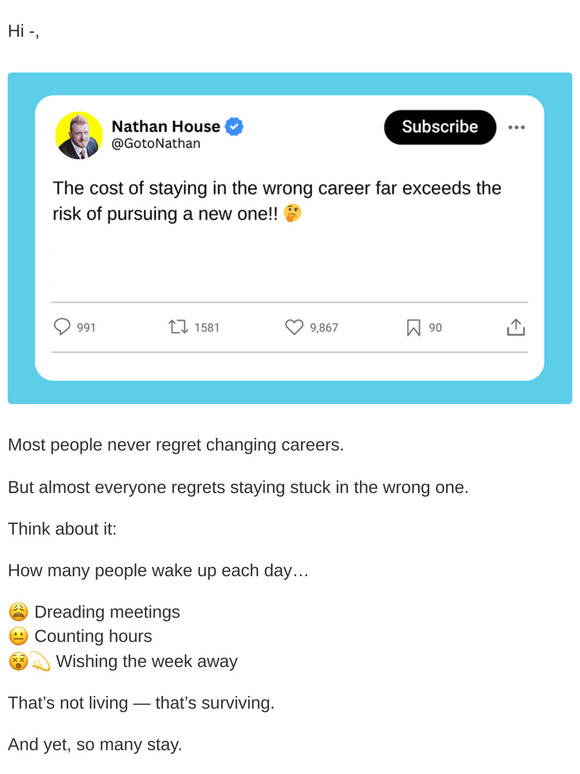 🔒 The Only Career Regret That Actually Matters