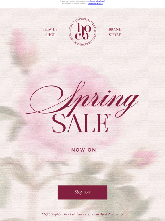 The only spring fling on our radar – Sale just landed
