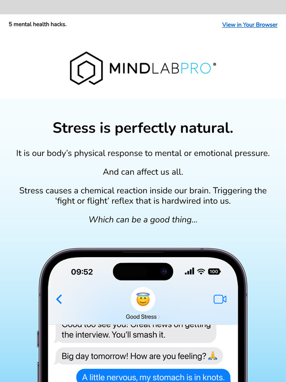 Don’t be a slave to stress.