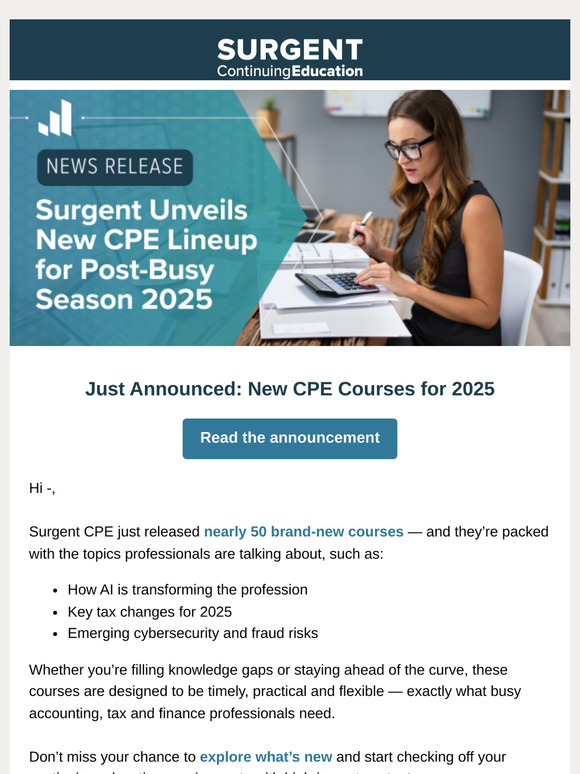 🚨 Breaking: Nearly 50 new CPE courses just launched