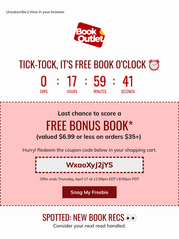 Free book? Not for long… 😬