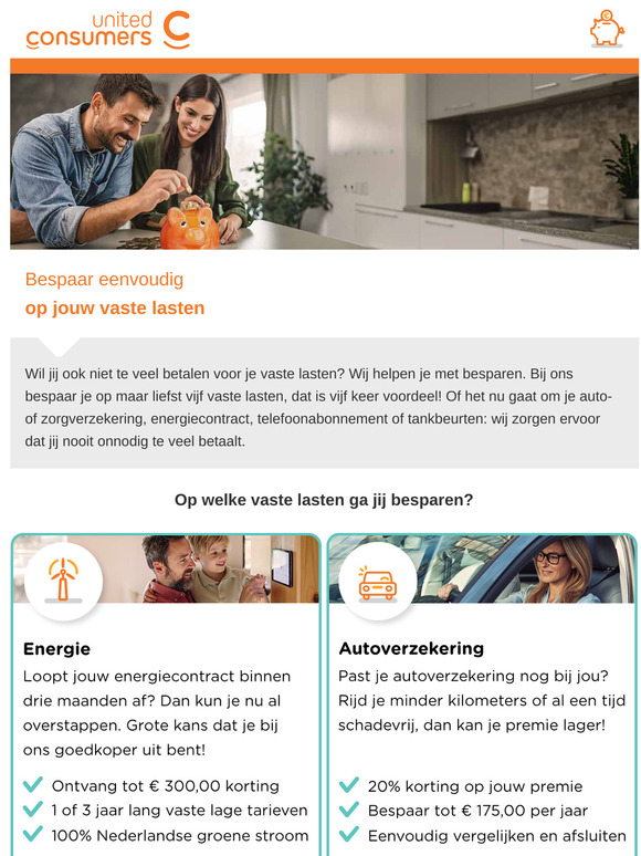 Wil jij ook niet onnodig te veel betalen voor je vaste lasten? Lees dan snel verder
