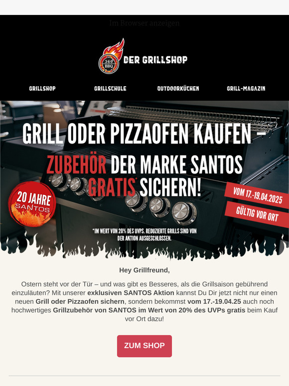Grill oder Pizzaofen vor Ort kaufen und gratis Zubehör sichern!🔥
