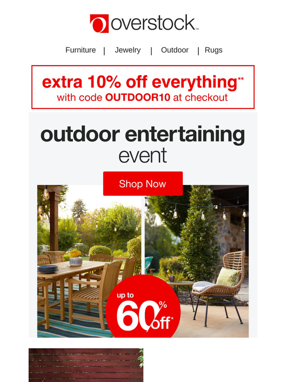 Save up to 60% on must-have outdoor upgrades 🌞