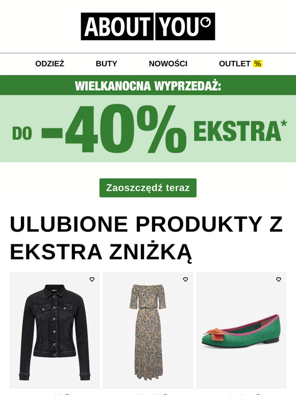 Wielkanocna wyprzedaż: do -40% EKSTRA