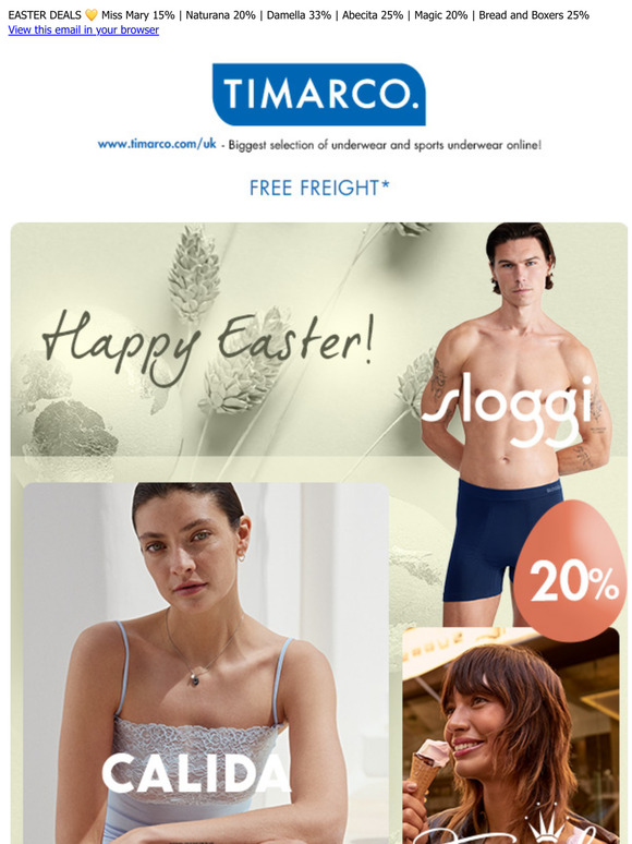HAPPY EASTER!🐣 Triumph 20% 🌷 Calida 33%