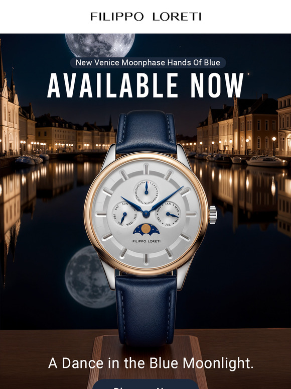 The NEW Venice Moonphase: Hands of Blue has landed 🌗