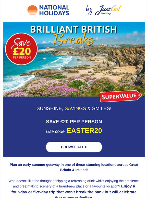 Brilliant British breaks departing from your local pickup