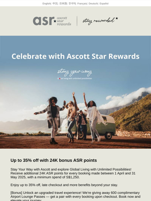 Up to 35% off with 24K bonus ASR points