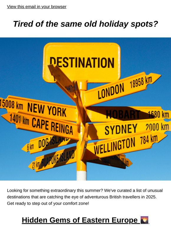 Unusual Holiday Destinations 🛩️